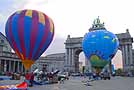 Balloons on the esplanade of Cinquantenaire