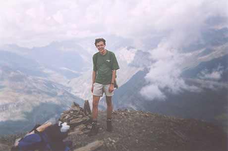 David on the summit of Piméné (2801 metres)