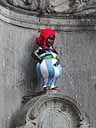 The Manneken Pis dressed as baby Obelix
