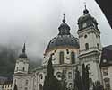 The monastery church in the Kloster Ettal abbey